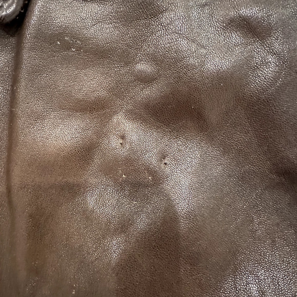 Armed Forces Brown AVIREXFLY Genuine Leather Bomber Pilot Jacket Mens L - Picture 10 of 11